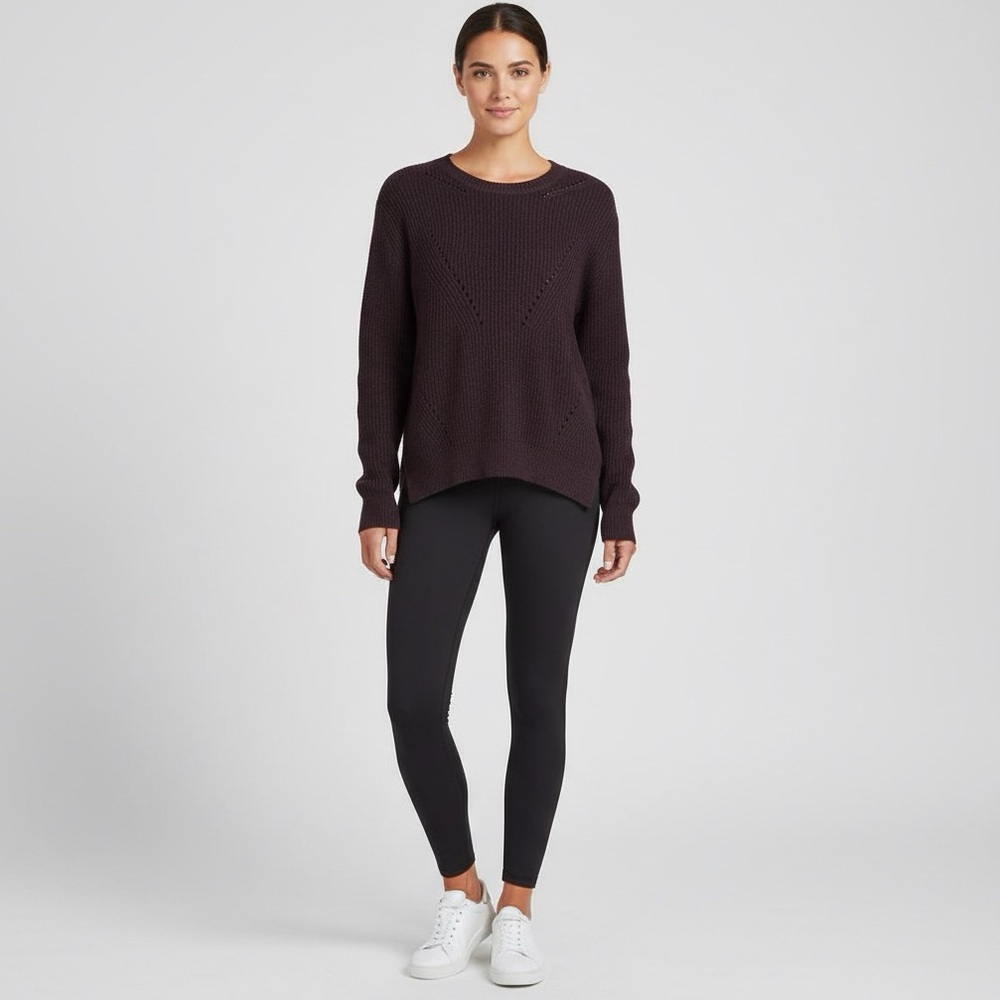 Lululemon Seva Sweater Black Cherry Purple Burgundy Merino Wool 6/8?
